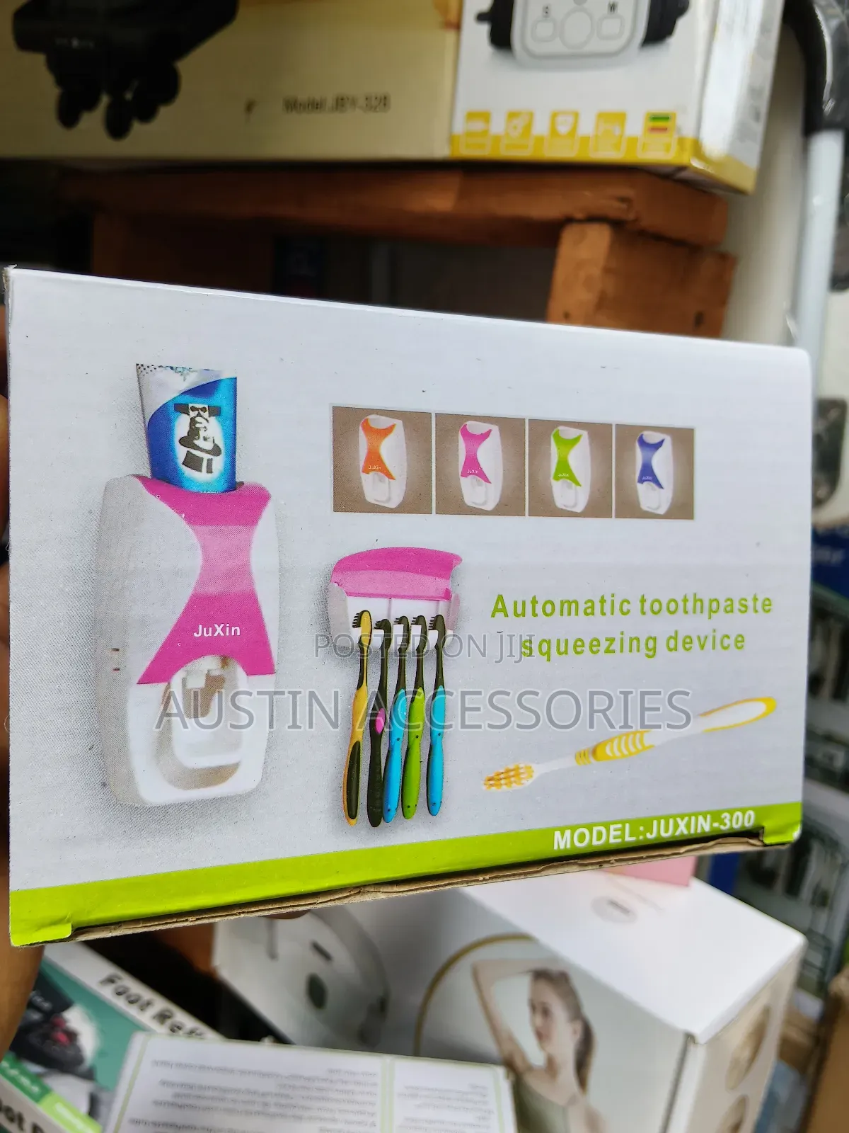 Automatic Toothpaste Squeezing Device and Toothbrush Holder.