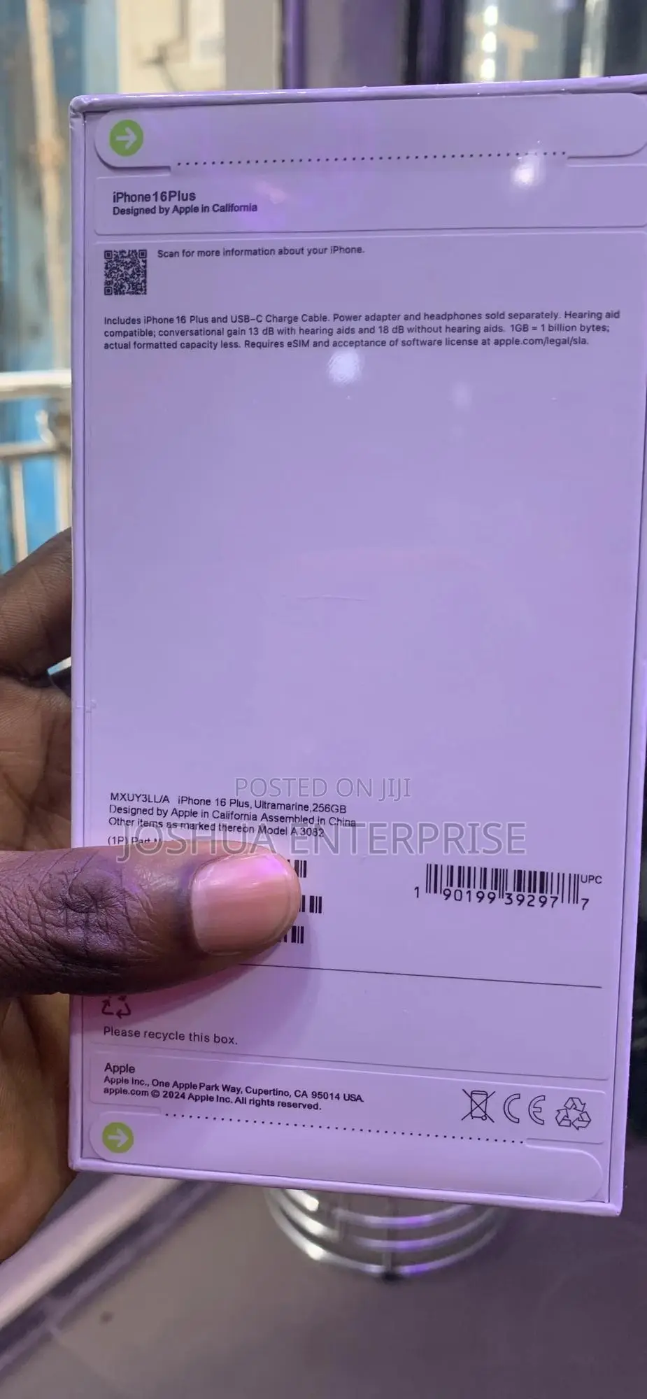 New Apple iPhone 16 Plus 256 GB Blue