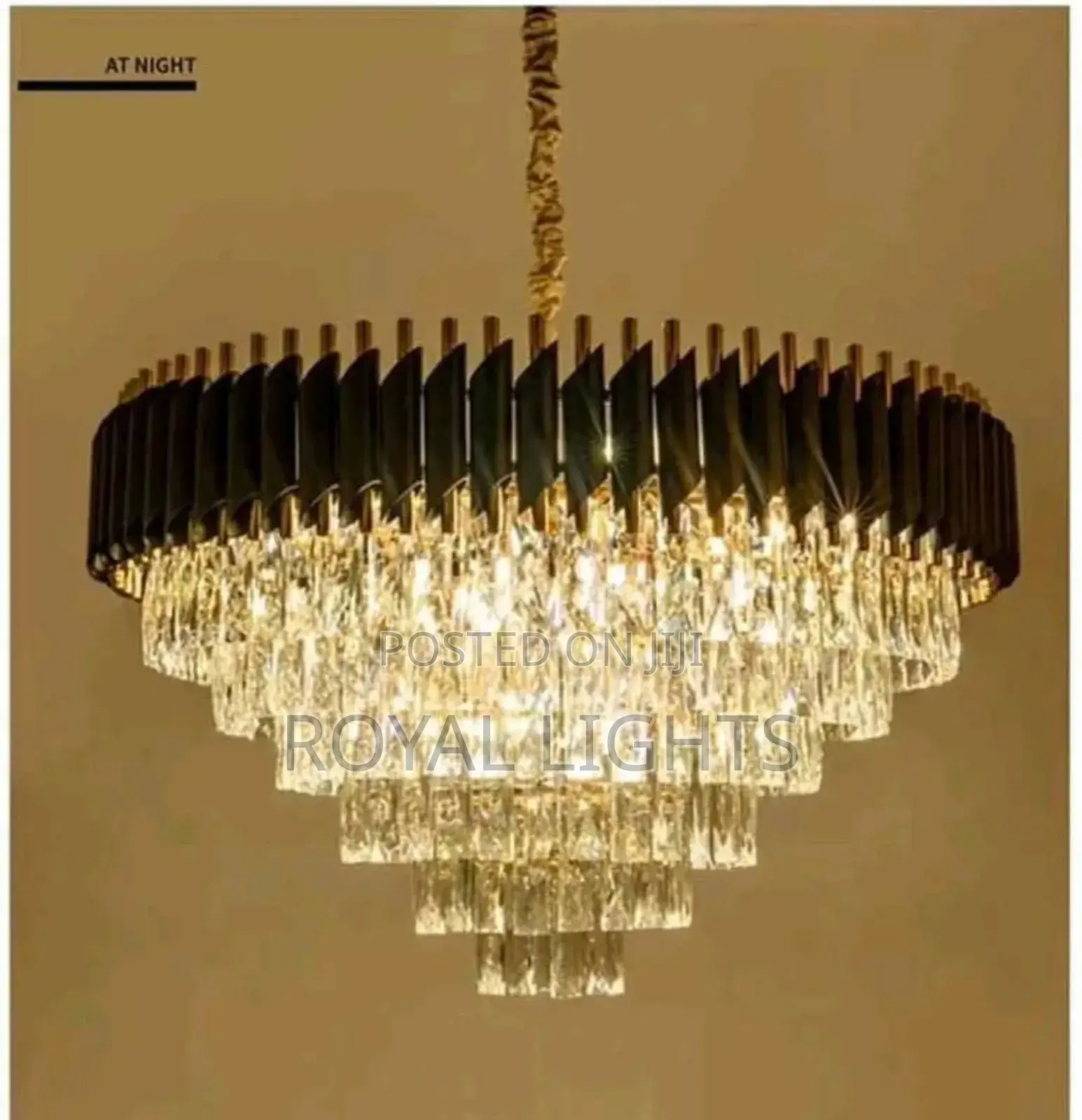 Gold Black Crystal Chandelier by 600
