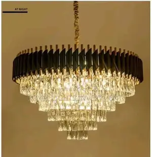 Gold Black Crystal Chandelier by 600