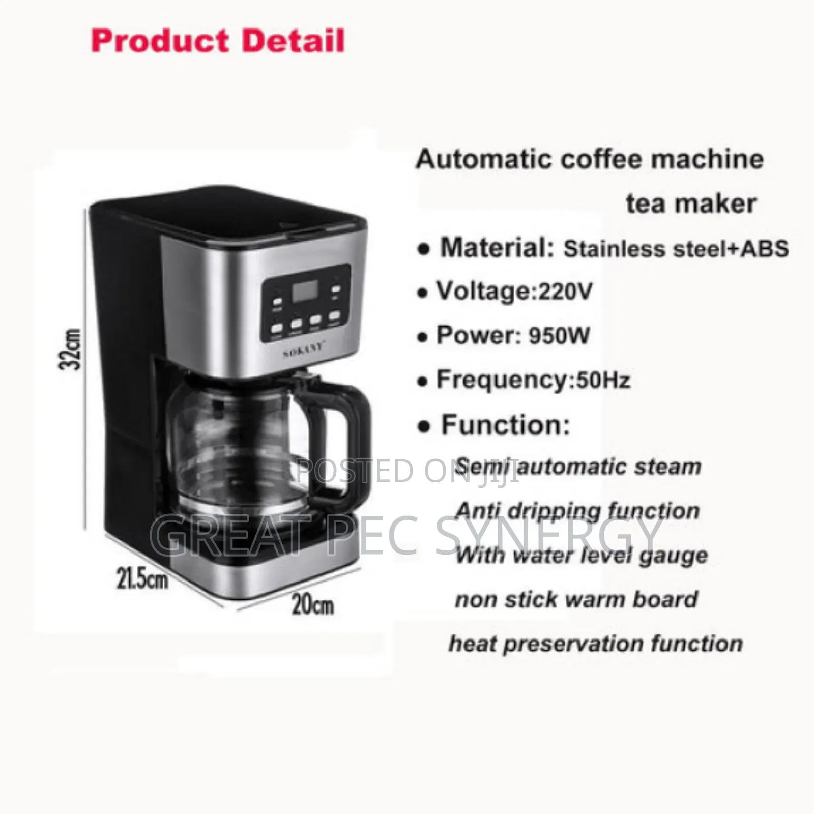 Sokany Coffee Maker