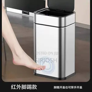 High Quality Stainless Steel Rechargeable Bin With Wheel