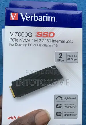 Playstation 2tb Ssd Verbatim Int For Ps5 Game Drive