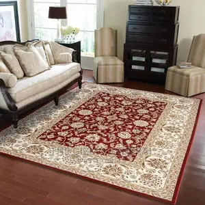 Hand-tufted Stratford Ivory Maroon Wool Rug - 8' X 10'