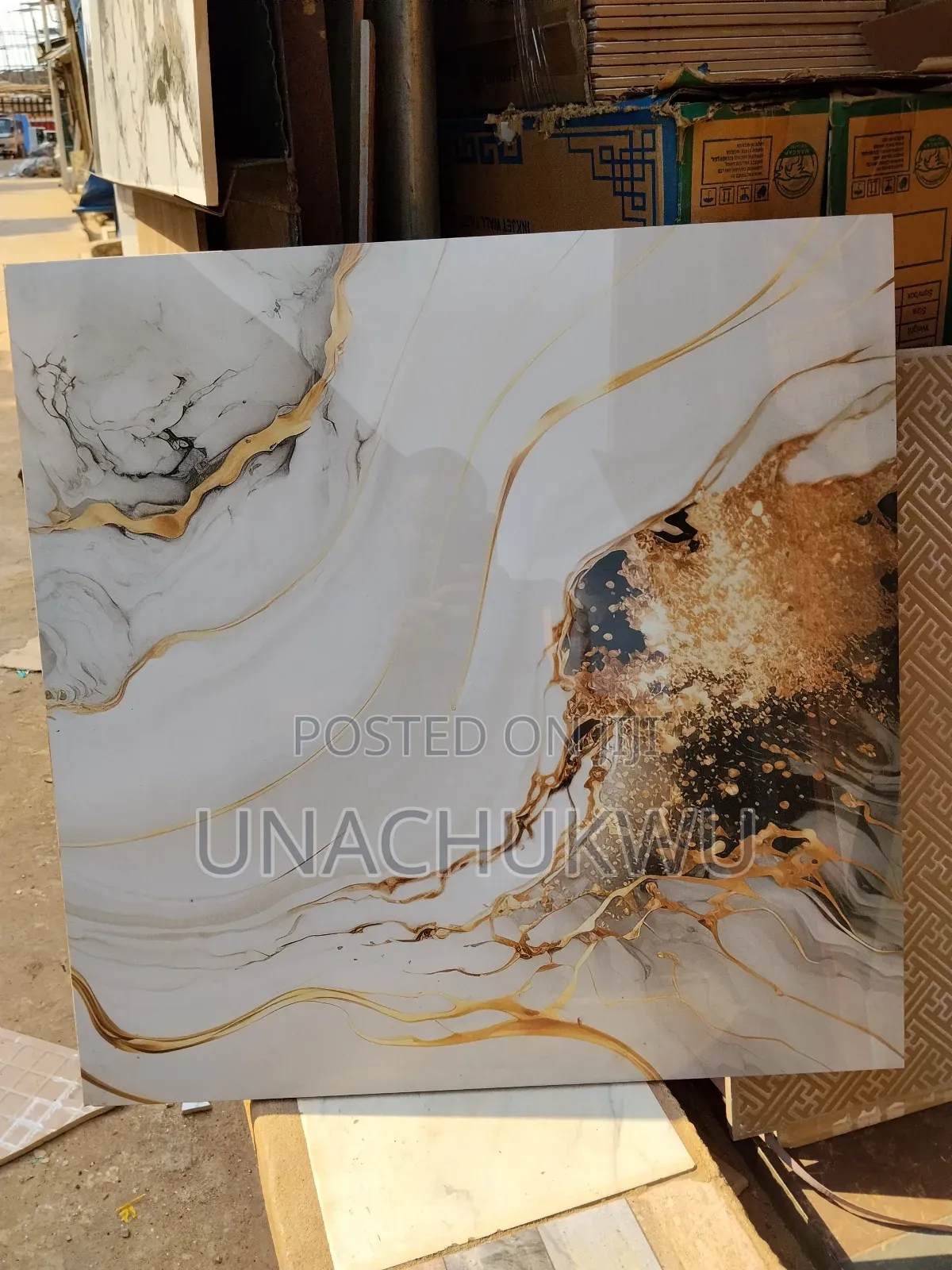 60/60 Super Polished Cream(Patterned)