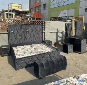 Set of 6 by 6 King Size HDF Padded Bedframe of Fabulous Quality