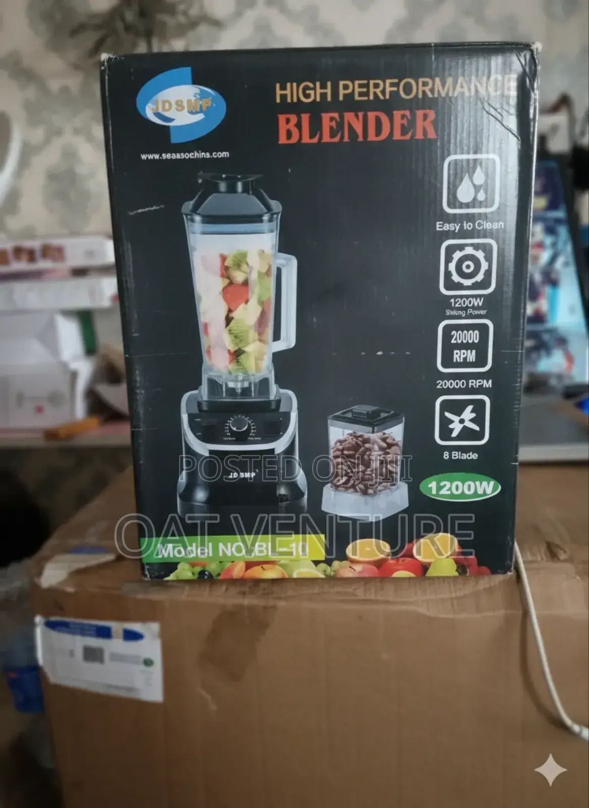 Jd SMP High-Performance Blender - 1200w Heavy Duty (Model Bl-10)