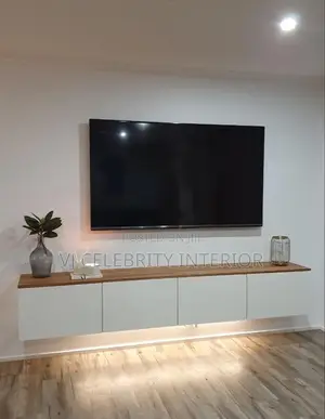 Brand New 8ft White and Brown HDF Console With Led Light in Ilupeju ...