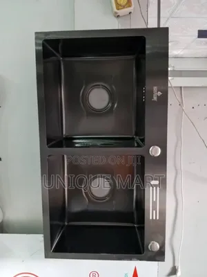 Quality Handmade Kitchen Sink With Accessories. Color: Black