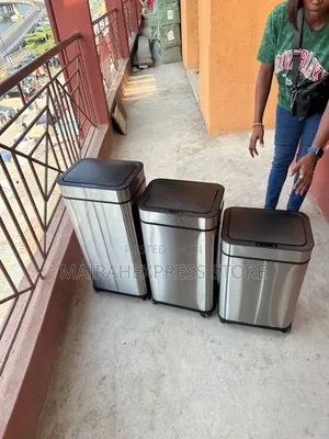 High Quality Stainless Steel Rechargeable Smart Bin With Wheels T2mm7.
