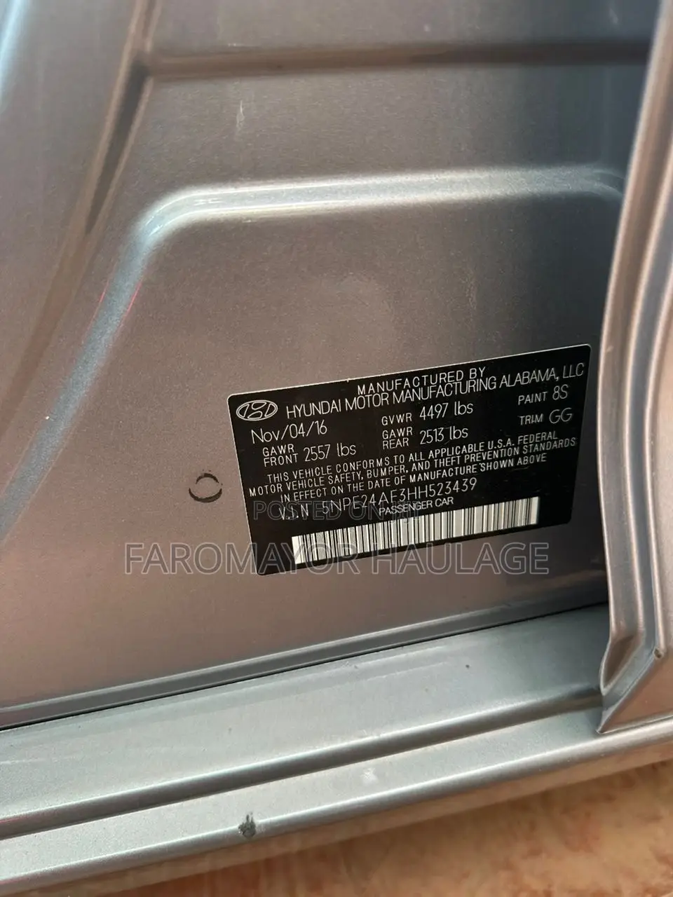 Hyundai Sonata 2017 Silver