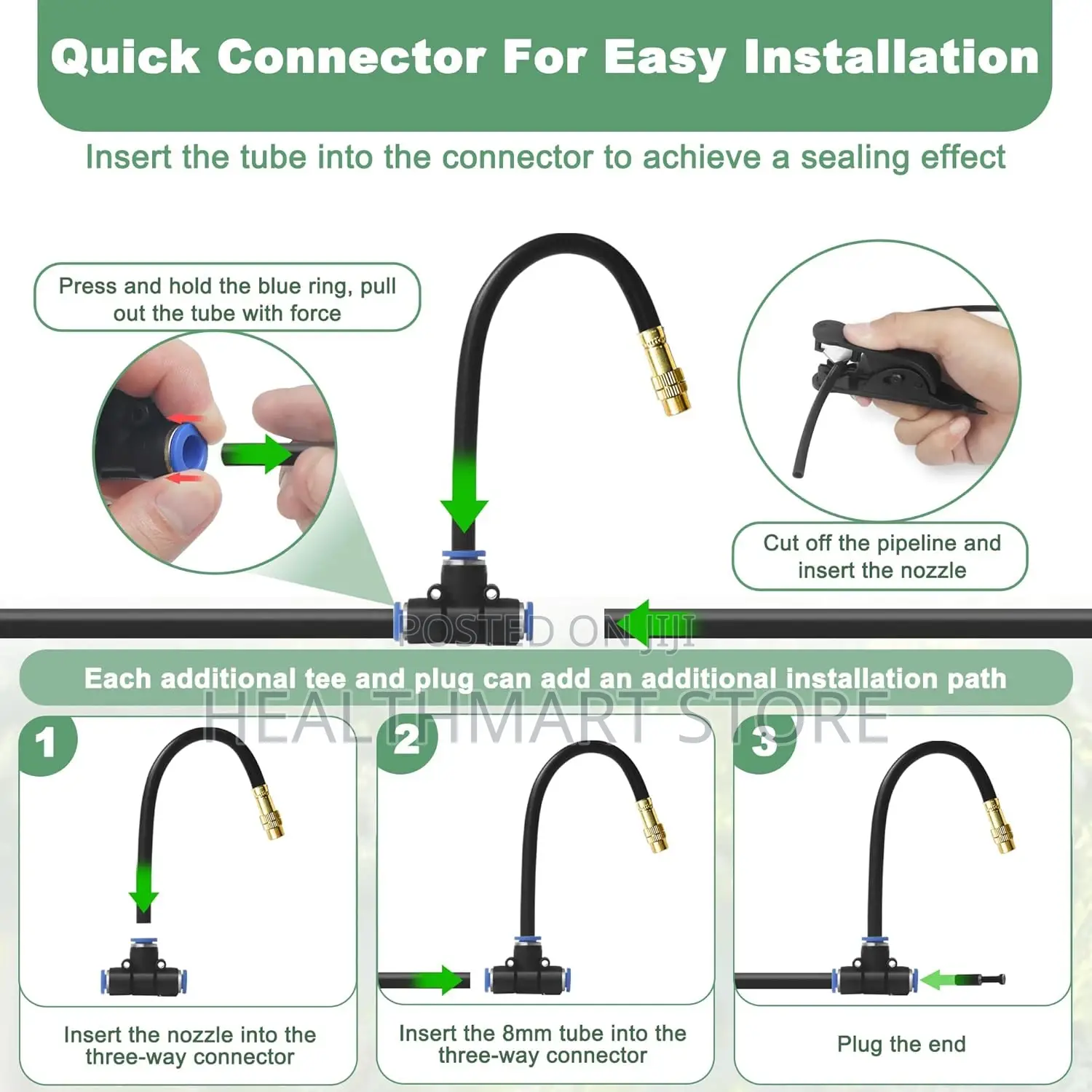 Adjustable Drip Irrigation Atomizing Copper Nozzle for Watering System