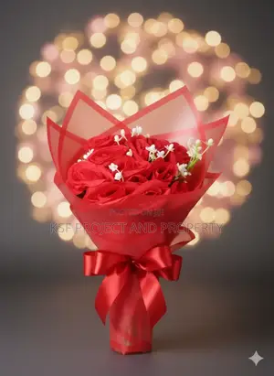 Beautiful Red Rose Single Bunch Bouquet