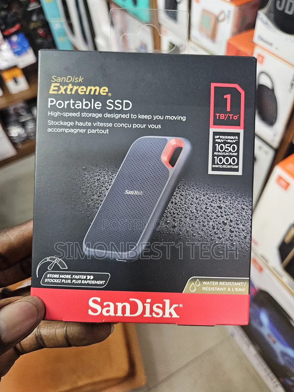 Portable SSD Hard Drive 1tb Sandisk 1050mpbs