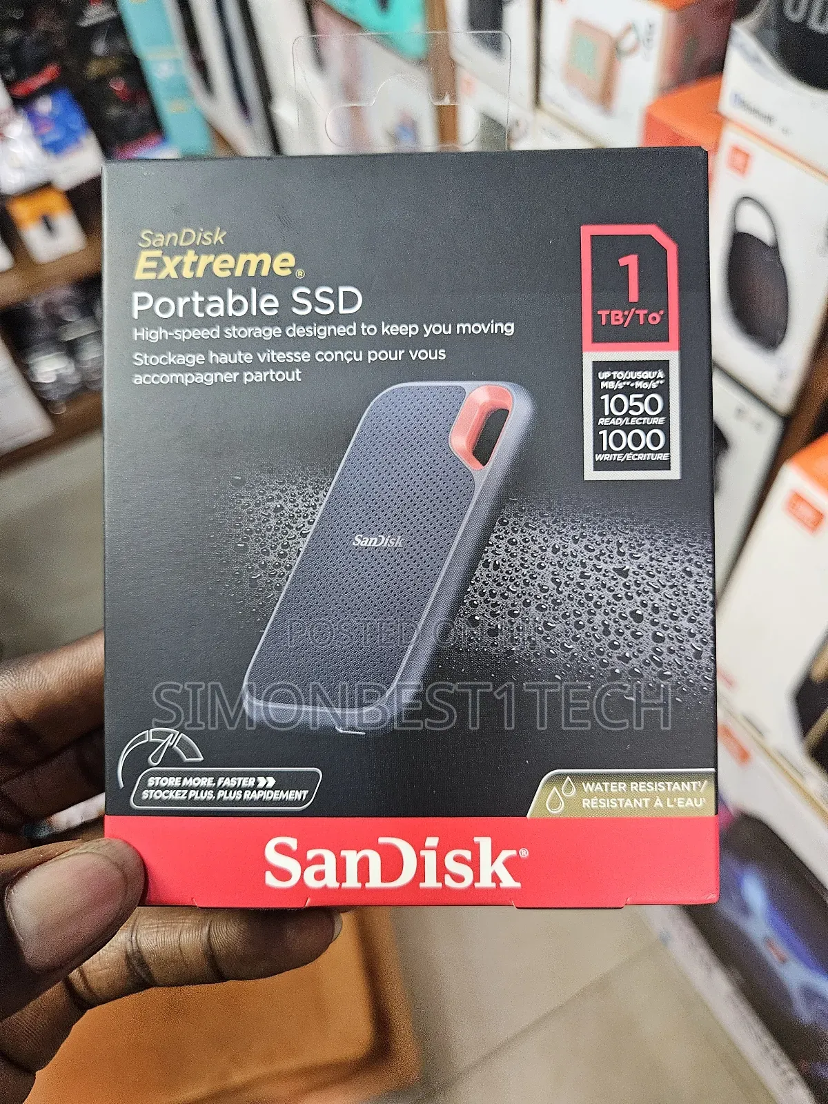 Portable SSD Hard Drive 1tb Sandisk 1050mpbs