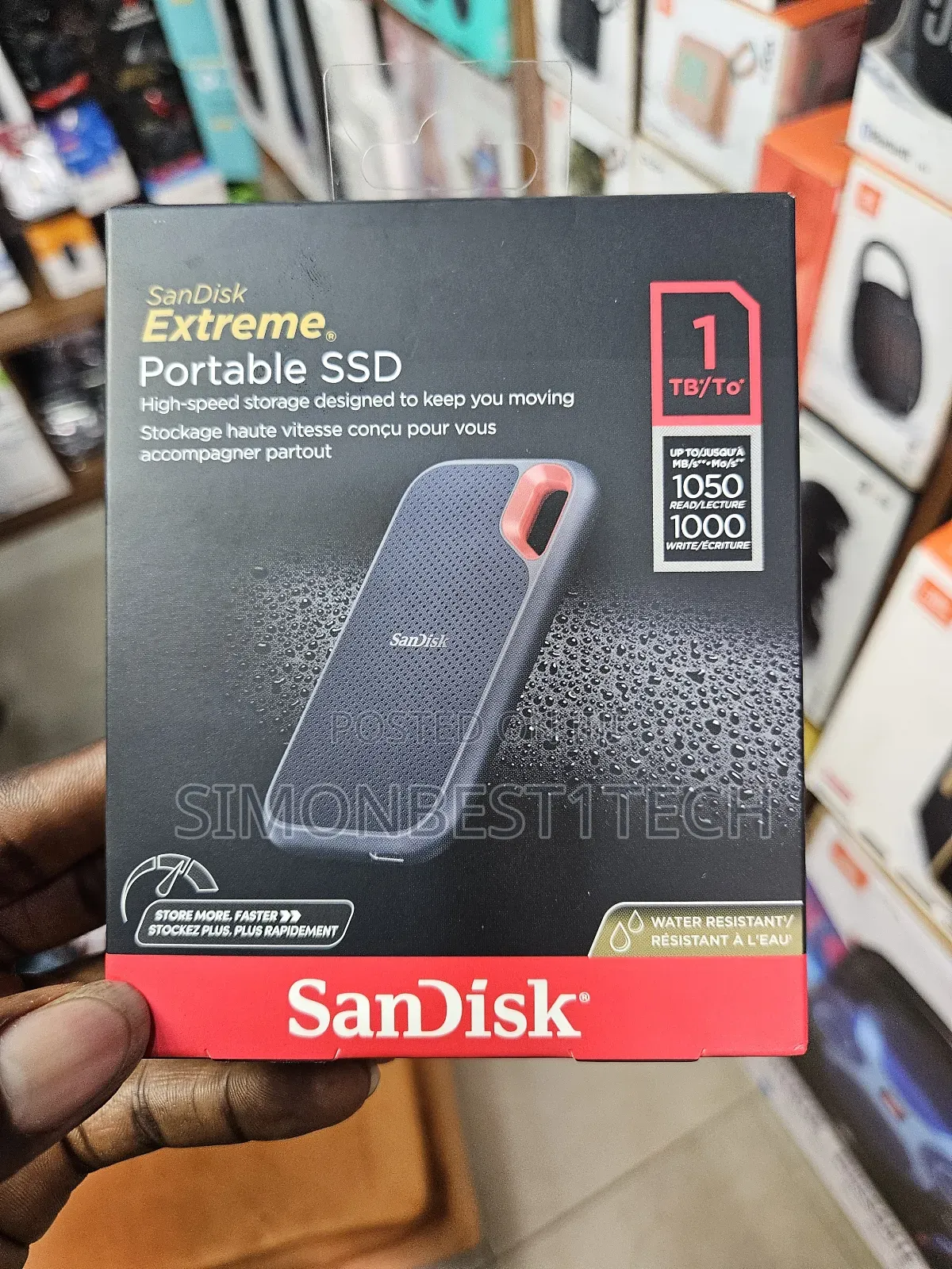 Portable SSD Hard Drive 1tb Sandisk 1050mpbs
