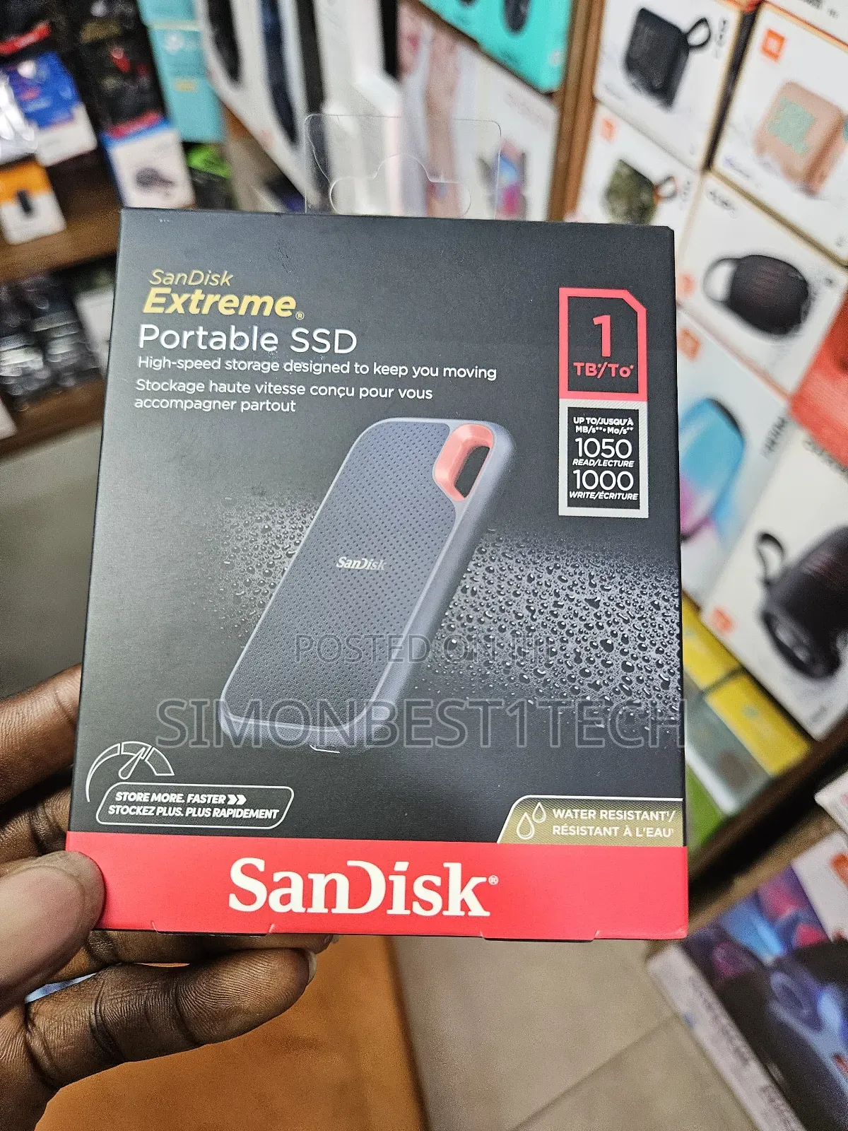 Portable SSD Hard Drive 1tb Sandisk 1050mpbs