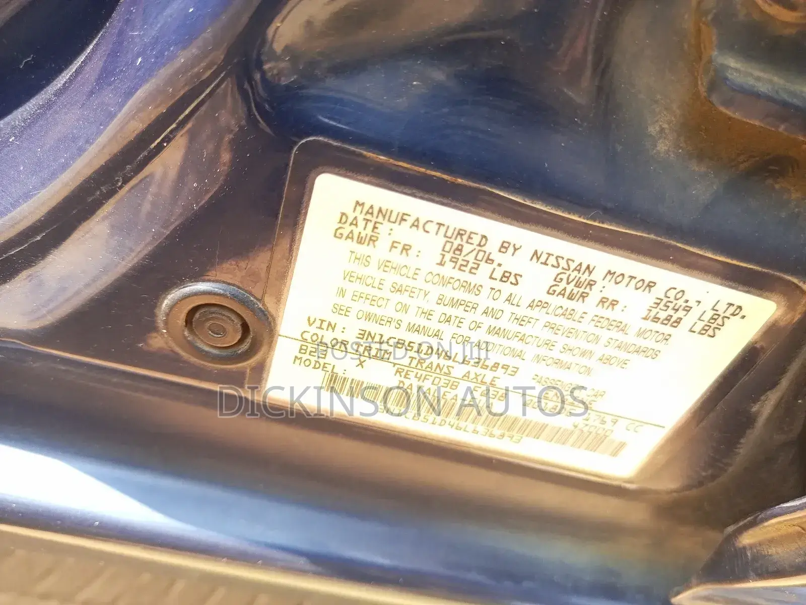 Nissan Sentra 2007 Blue