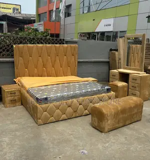 Majestic Top-Grade Upholstery Set of 6 by 6 HDF Padded Bedframe