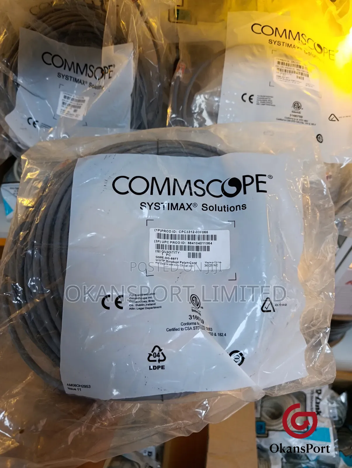 Patch Cord Commscope Cat 6 Ethernet Lan Cable 5m 10m 15m 20m 30m 40m