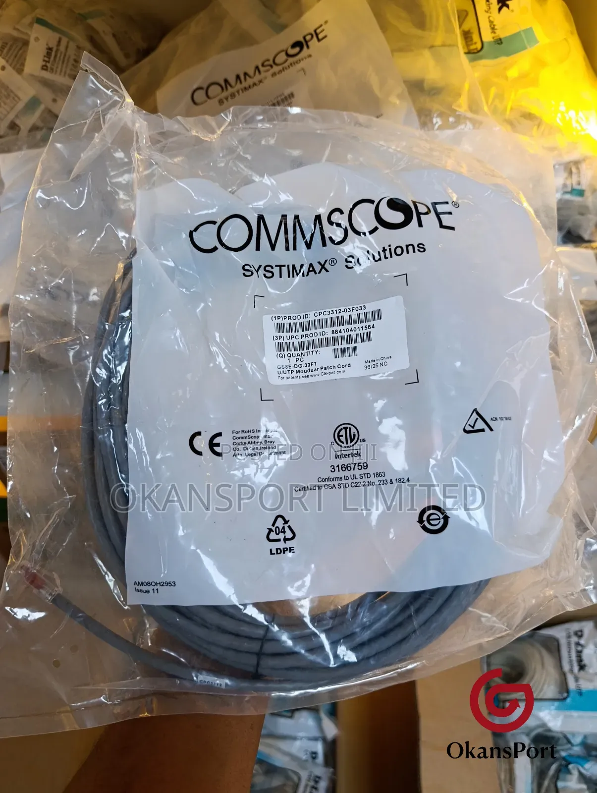 Patch Cord Commscope Cat 6 Ethernet Lan Cable 5m 10m 15m 20m 30m 40m