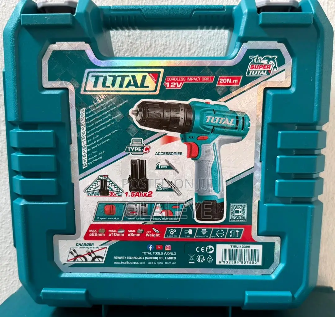 Total 12v Cordless Impact Drill