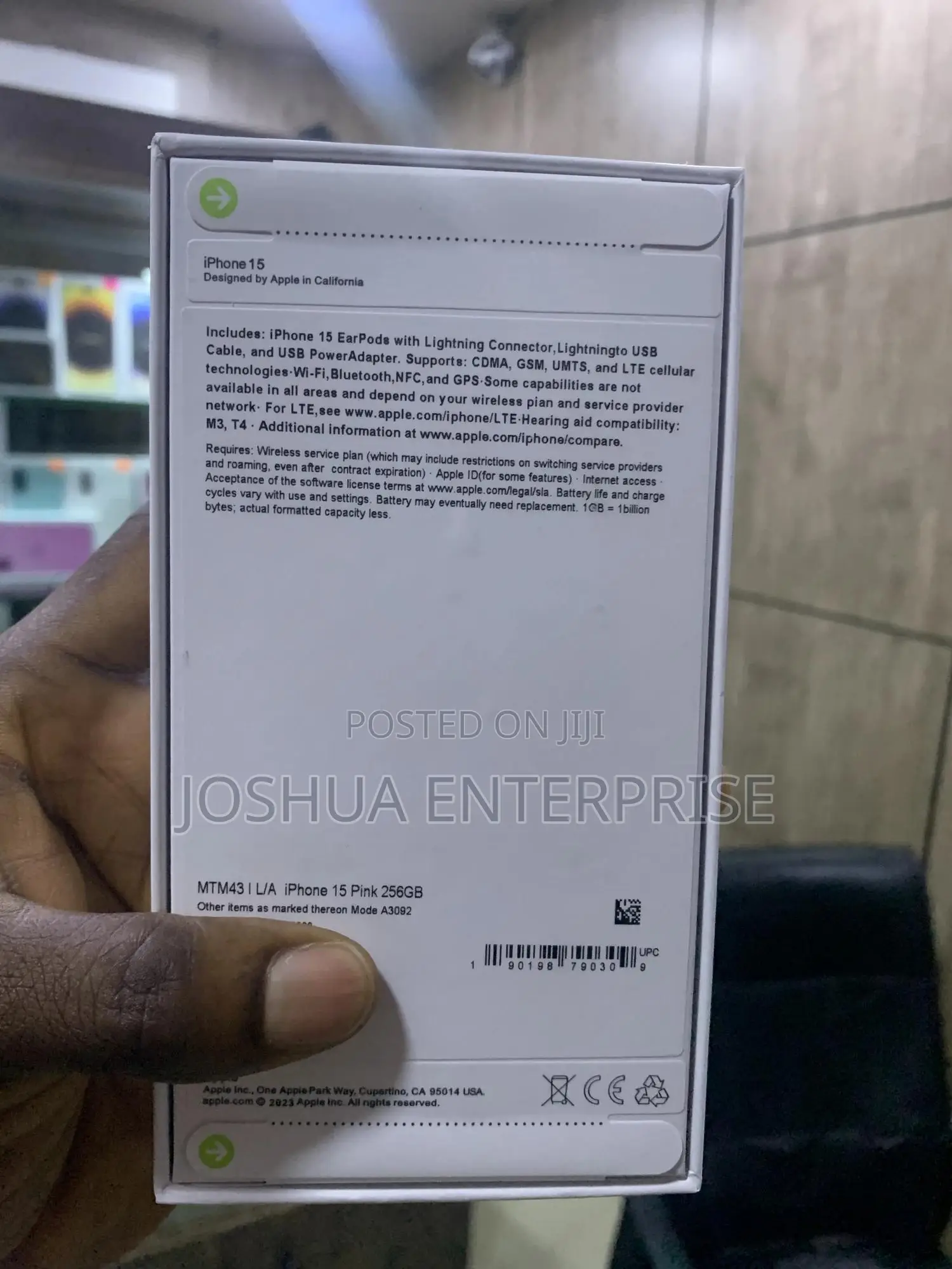 New Apple iPhone 15 256 GB Pink