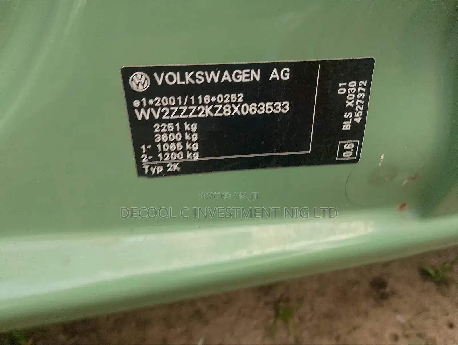 Volkswagen Caddy 1.9 D 2004 Green