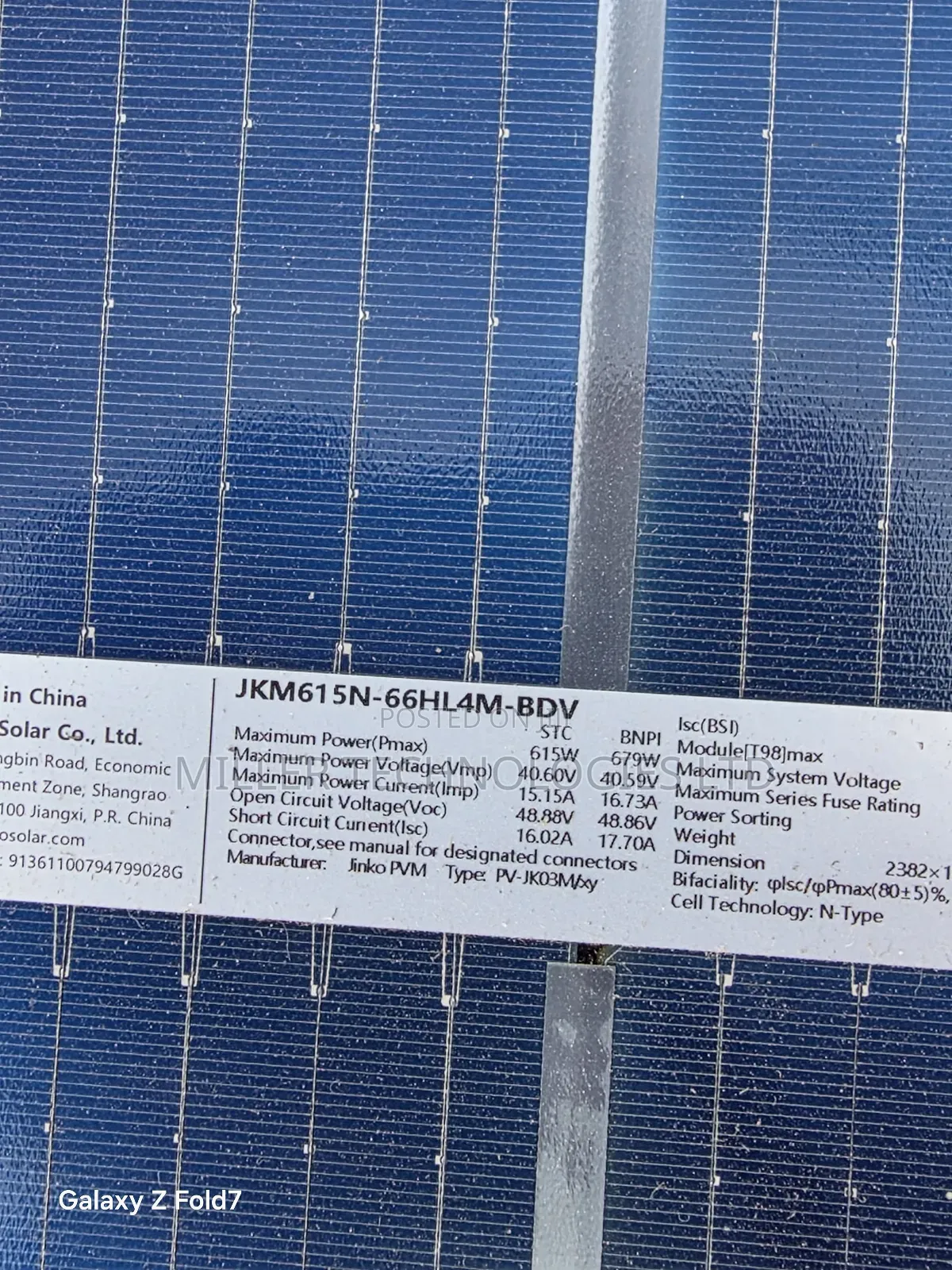 Major Distributor Original Jinko Solar Panel 615w