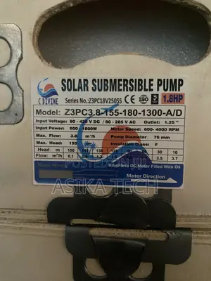 Ac/Dc Solar Pump 1.8hp/155m
