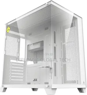 Acegeek R425 Pro White Atx Gaming Case With Type-C Usb Dual Tempered