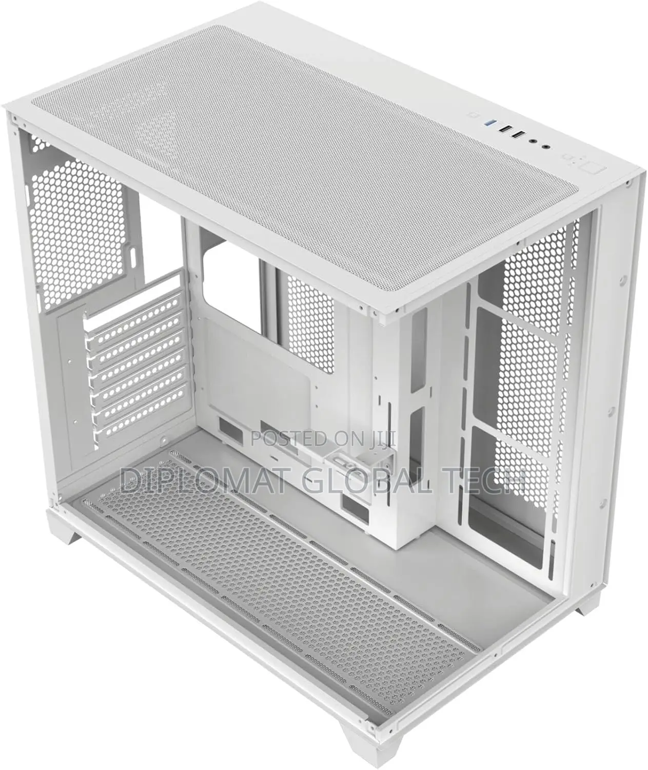 Acegeek R425 Pro White Atx Gaming Case With Type-C Usb Dual Tempered