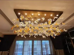 Modern Premium Quality Luxury Royal Gold Leaf Design Chandelier Light
