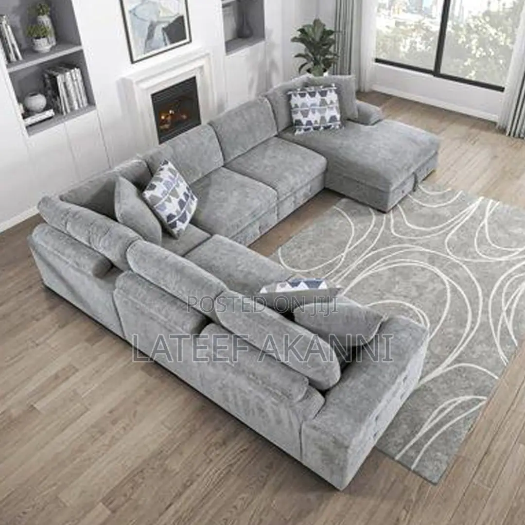 Modern Luxury Grey L-Shaped Sectional Sofa