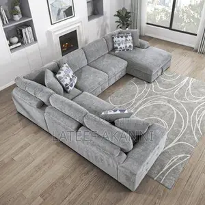 Modern Luxury Grey L-Shaped Sectional Sofa