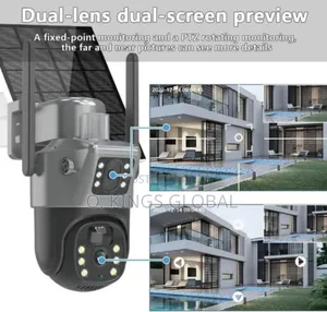 Wi-Fi V380 Dual Lens 8mp Solar Powered CCTV