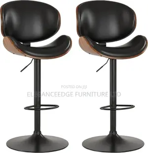 Modern European Style Leather Adjustable Height Rotating Bar Stool
