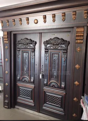 Pillar Copper Door With Arc