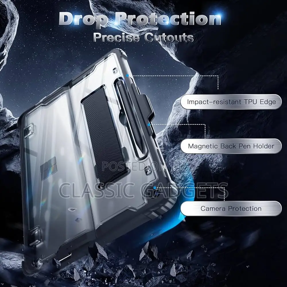 Transparent Shockproof Case With Hand Strap for Surface Pro 12 (2025)