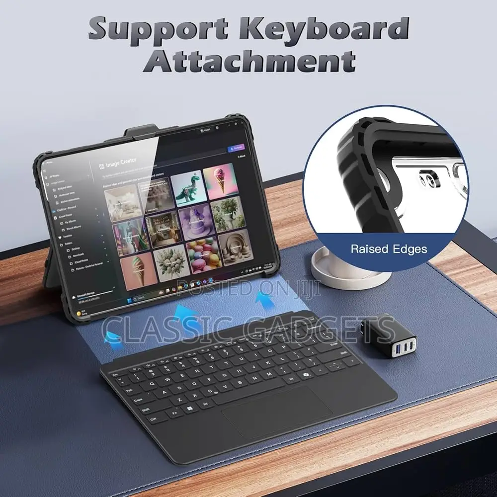 Transparent Shockproof Case With Hand Strap for Surface Pro 12 (2025)