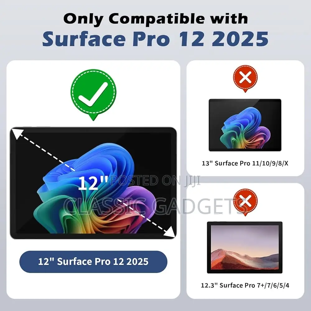 Transparent Shockproof Case With Hand Strap for Surface Pro 12 (2025)