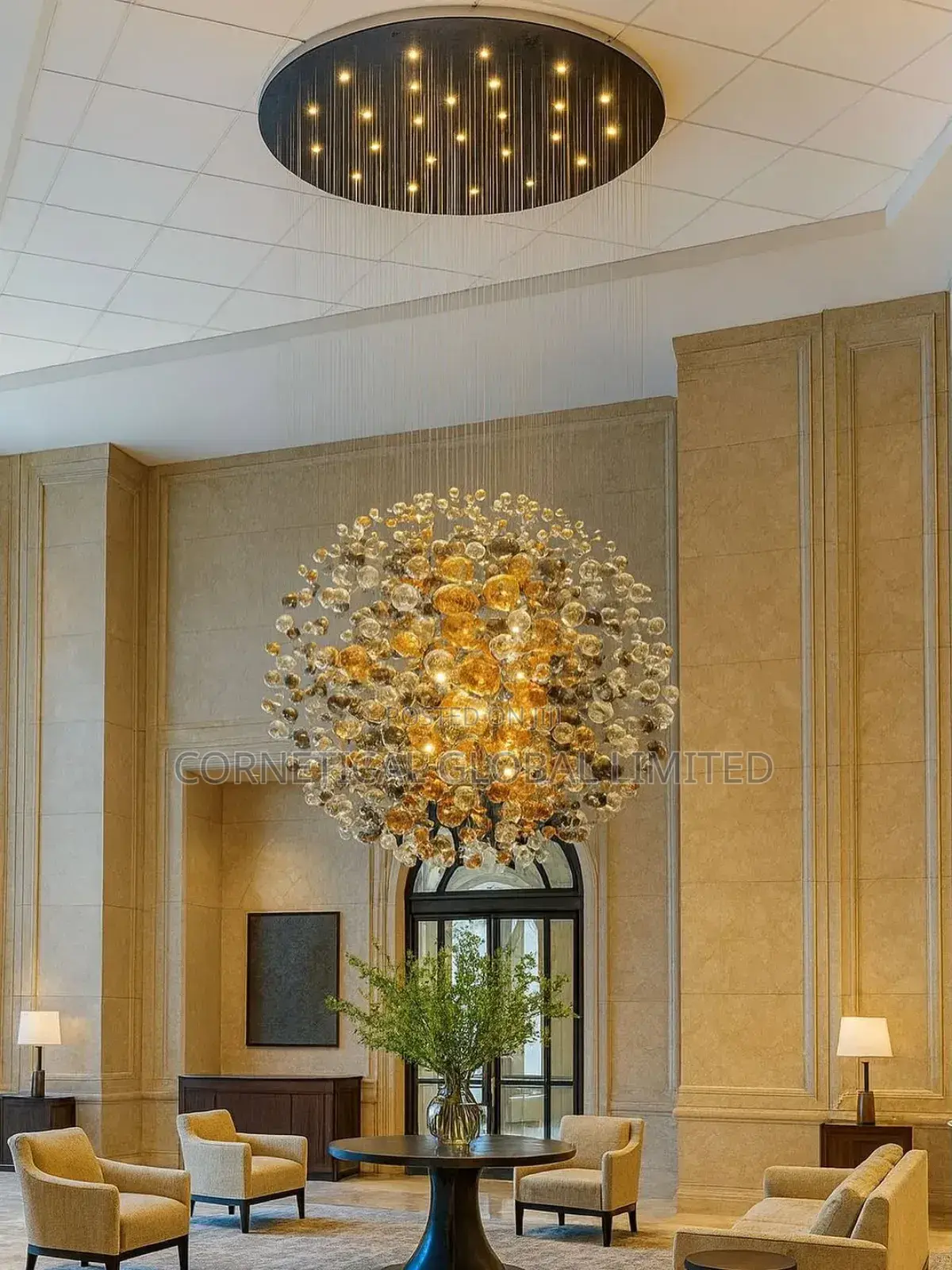 Modern Stylish Quality Luxury Crystal Led Cascade Chandelier Light