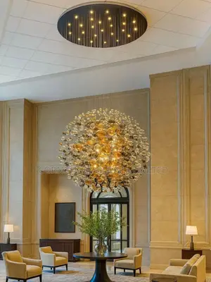 Modern Stylish Quality Luxury Crystal Led Cascade Chandelier Light
