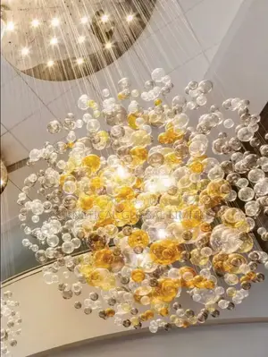 Modern Stylish Quality Luxury Crystal Led Cascade Chandelier Light