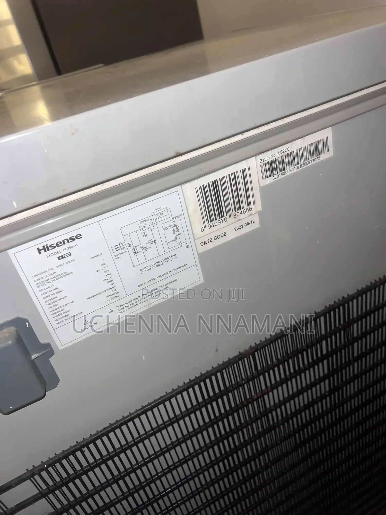 Hisense Deep Freezer 198litres