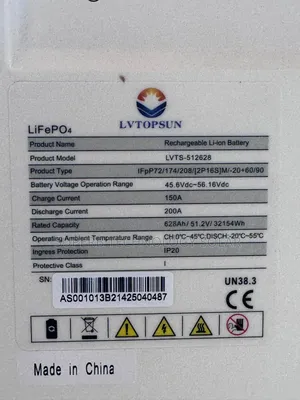 Lvtopson 32kwh 48v Solar Lithium Battery Available in Quantity