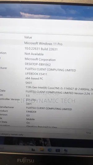 Laptop Fujitsu 8GB Intel Core i5 SSD 256GB