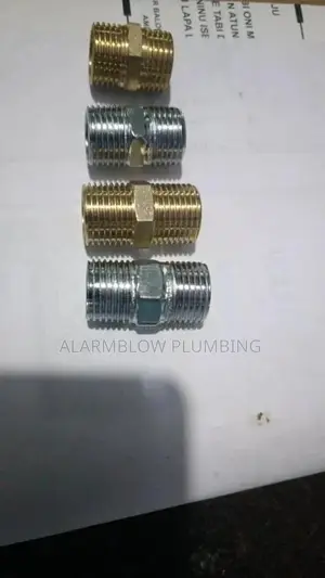 Brass Nipple Gold and Chrome
