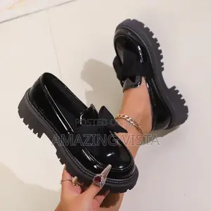 Office Black Bow Loafers