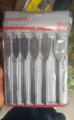 Flat Wooden Drill Bit Set